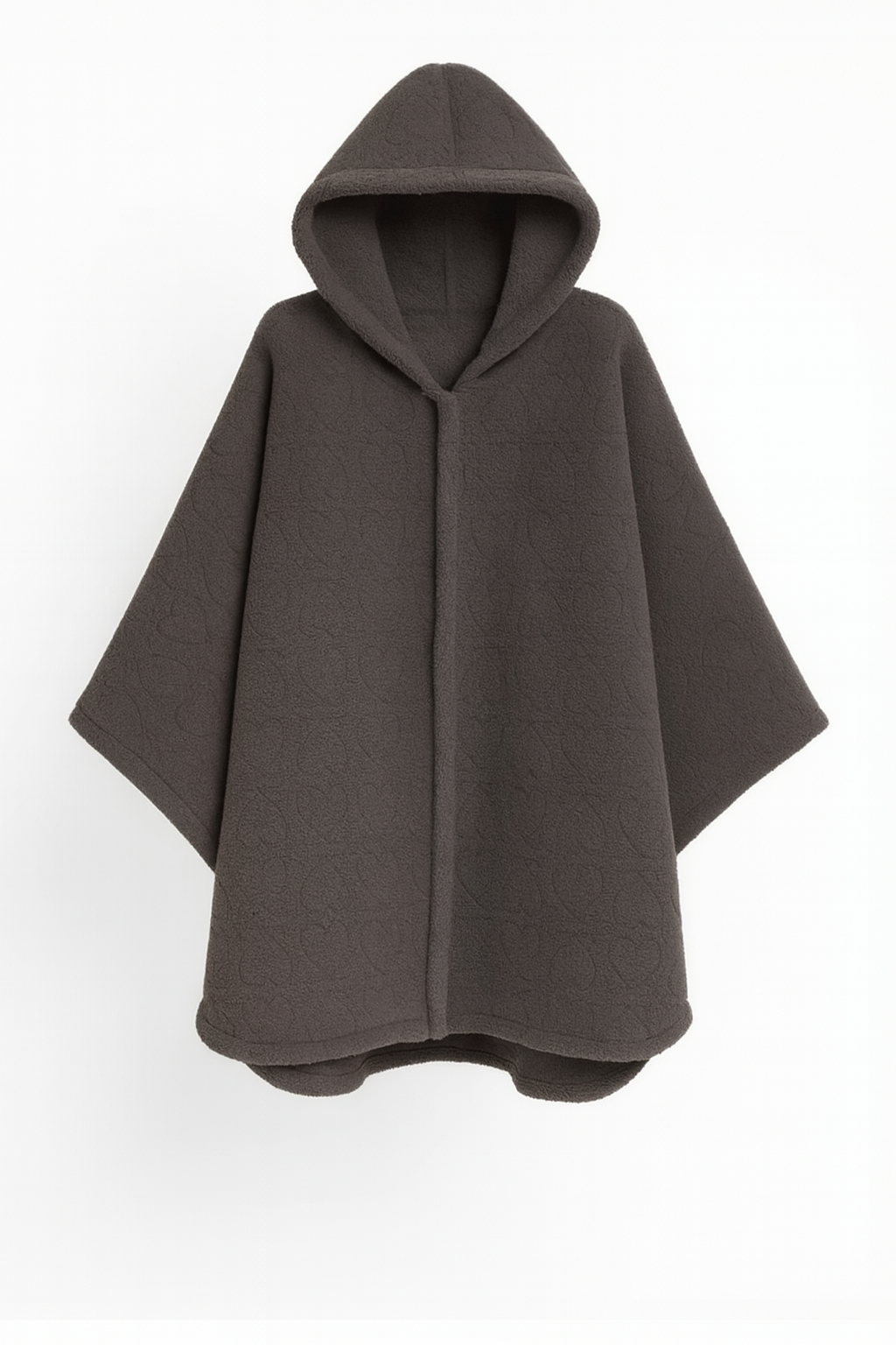 Poncho Plaid Doux à Capuche – Motif Cœurs | Ultra Chaud & Confort